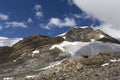 View of rifugio Gnifetti in Monte Rosa Royalty Free Stock Photo