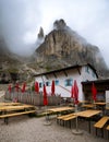 View of the Rifugio Vajolet Royalty Free Stock Photo