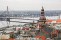 View at Riga from the tower of Saint Peter's Church, Riga, Latvia Royalty Free Stock Photo