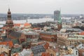 View at Riga from the tower of Saint Peter's Church, Riga, Latvia Royalty Free Stock Photo