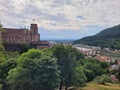 View from the right side of the Heidelberg castle Royalty Free Stock Photo