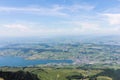 View on the Rigi Kulm Switzerland Visible 360 degrees Royalty Free Stock Photo