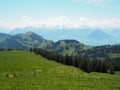 View on the Rigi Kulm Switzerland Visible 360 degrees Royalty Free Stock Photo
