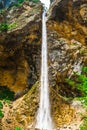 Rinka waterfall in logarska dolina valley - Slovenia Royalty Free Stock Photo
