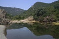 View of Rio Ghirrau natural pool Royalty Free Stock Photo