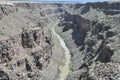 View from Rio Grande Gorge Bridge in Taos, New Mexico Royalty Free Stock Photo