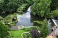 View of the River Avon from the top of Warwick Castle. Warwickshire, United Kingdom Royalty Free Stock Photo