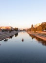 View from river bridge in Nis