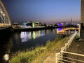 A view of the River Clyde in Glasgow Royalty Free Stock Photo