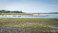 A view river doon estuary with canoeists and a photographer Royalty Free Stock Photo