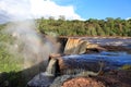 View of the river East Berbice front of the Kaieteur falls, Guyana. The waterfall is one of the most beautiful and majestic waterf Royalty Free Stock Photo