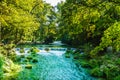 View of the river - Eisbach - of Munich in Bavaria Royalty Free Stock Photo