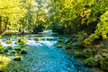 View of the river - Eisbach - of Munich in Bavaria Royalty Free Stock Photo