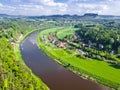 View of the river Elbe, Saxony, Germany