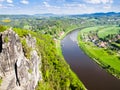 View of the river Elbe, Saxony, Germany