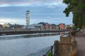 View of the river Exe in Exeter Royalty Free Stock Photo