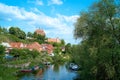 View of the River Havel and the Cathedral in Havelberg