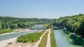 View of the river Isar in Bavaria