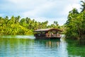 BOHOL, PHILIPPINES - FEBRUARY 23, 2018: View of jungle green river Loboc. Copy space for text