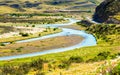 View of the river landscape, Patagonia, Chile, South America Royalty Free Stock Photo