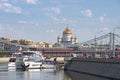 View of the river Moskva in the center of Moscow, Russia.