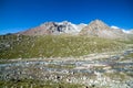 View of river in mountains. Kyrgyzstan Royalty Free Stock Photo