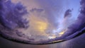 View of the river mouth , silhouette , Fish eye view