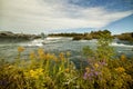 View of the river, Niagara Falls and the observation deck Royalty Free Stock Photo