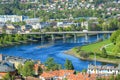 View of the river Nidelva in Trondheim, Norway