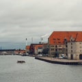 View of the river and the opera house of Copenhagen Royalty Free Stock Photo