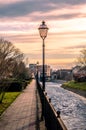 View on the river Pakra from promenade locally called Venice. Royalty Free Stock Photo