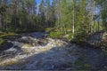 View of river rapids.