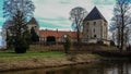 View from the river on Schloss Rheda - Rheda-WiedenbrÃÂ¼ck, Kreis GÃÂ¼tersloh, Nordrheinwestfalen, Deutschland/Germany Royalty Free Stock Photo