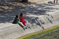 view of the river seine, Paris, France Royalty Free Stock Photo