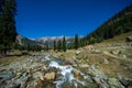 View of river stream from Himalaya mountains at Sonamarg Valley of Kashmir, India. Royalty Free Stock Photo