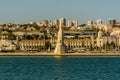 A view from the river Tagus of the Belem district of Lisbon, Portugal Royalty Free Stock Photo
