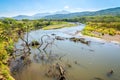 View at the River Tarcoles from Crocodile Bridge in Costa Rica Royalty Free Stock Photo