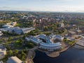 View of the River Tees showing the town of Stockton on Tees