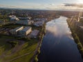 View of the River Tees showing the town of Stockton on Tees