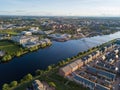 View of the River Tees showing the town of Stockton on Tees