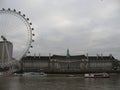 View from the river Thames on London Eye Royalty Free Stock Photo