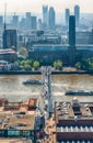 View of River Thames and Millennium Bridge, London, England, UK Royalty Free Stock Photo