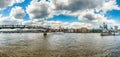 View of River Thames and Millennium Bridge,  London, England, UK Royalty Free Stock Photo