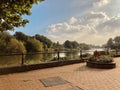 View of the river Thames at Sunbury-on-Thame, United Kingdom