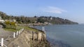 View of River Torridge estuary from the small village of Cleave, near Bideford in north Devon, UK. Spring 2020.