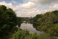 view of river tweed at Coldstream in summer Royalty Free Stock Photo