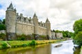 View from the riverside of JosselinÃÂ´s castle, beautiful village of French Brittany