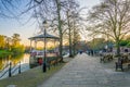 View of riverside promenade of Dee in Chester, England