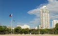 View from Rizal park Luneta, Manila, Philippines