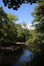 View down Afon river Llugwy Betws-y-Coed